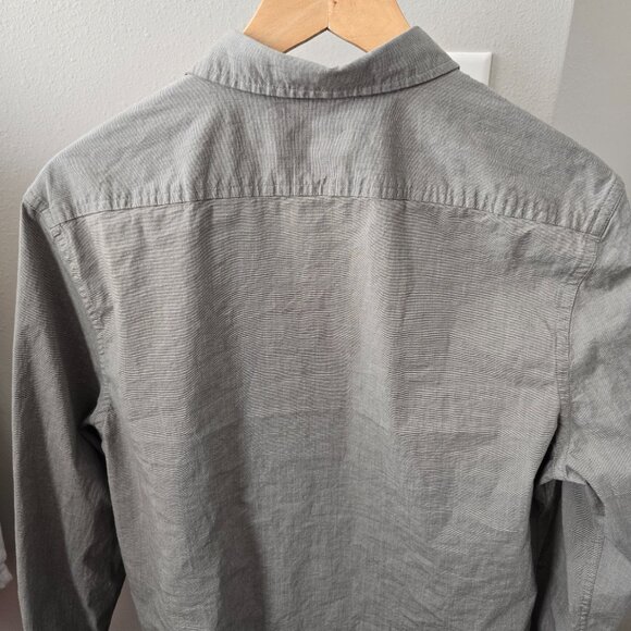 Express Button Up Shirt men's Long Sleeve Olive Green Cotton Casual. Sz M - Picture 3 of 3